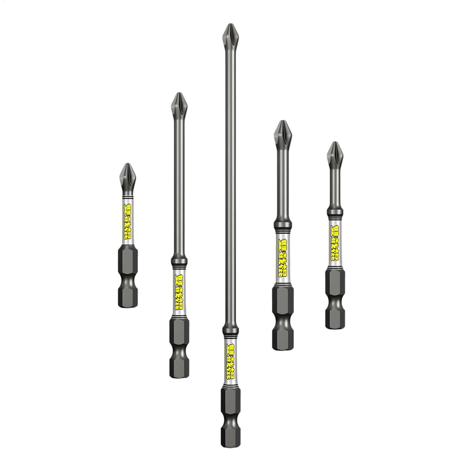 Drill Bits - ชุดดอกไขควง 5 ชิ้น ชุดเครื่องมือดอกสว่านกันสนิมสำหรับงานหนัก สำหรับใช้ในบ้าน โรงงาน