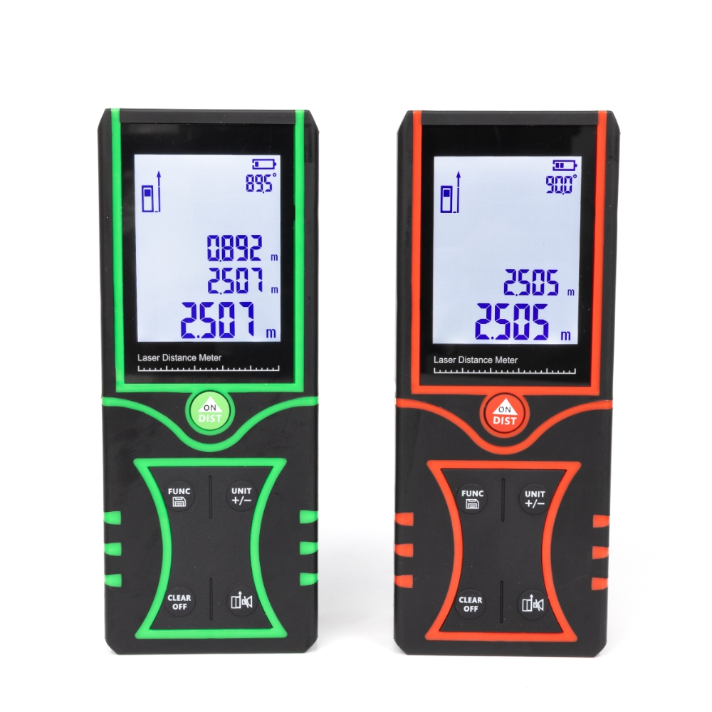 Tape Measure - เครื่องวัดระยะเลเซอร์อุตสาหกรรม รุ่น GS-16 สีแดง ระยะ 120