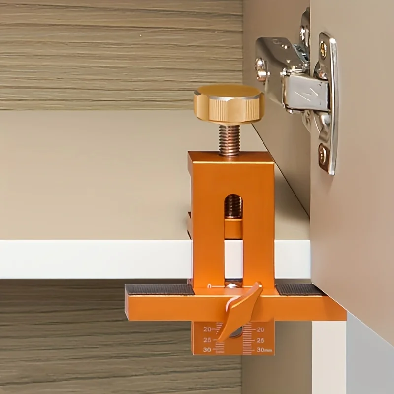 Cabinet Hinges - อุปกรณ์ช่วยติดตั้งบานตู้แบบปรับได้ พร้อมแขนค้ำยัน และเครื่องมือสำหรับติดตั้งบานพับ สำหรับบานตู้แบบไม่มีกรอบ ใช้ในการปรับปรุงบ้าน