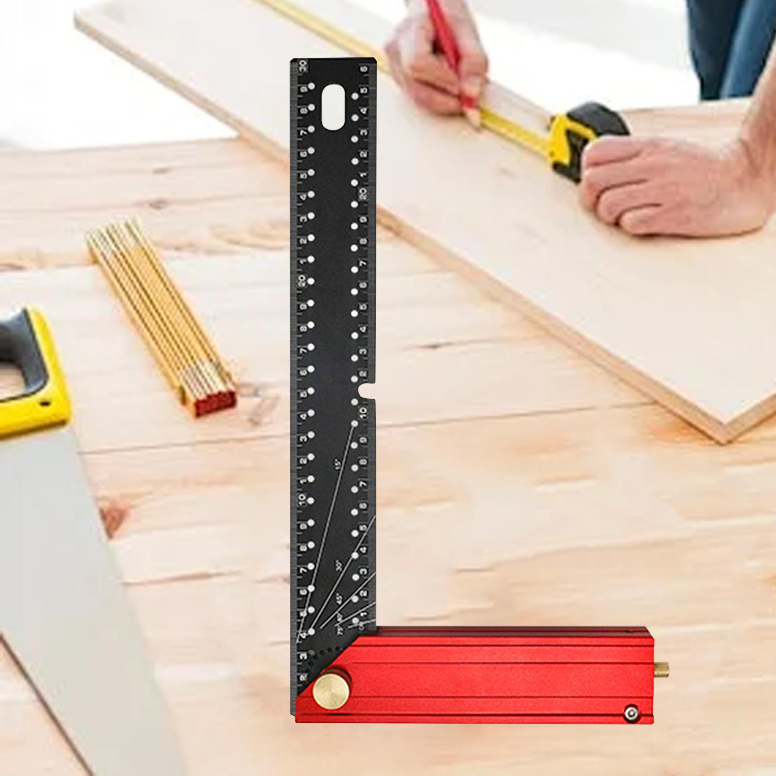 Home Improvement Mark - เครื่องมือวัดมุมฉากสำหรับช่างไม้ ความแม่นยำสูง ไม้บรรทัดรูปตัว L สำหรับงานปรับปรุงบ้าน ช่างไม้