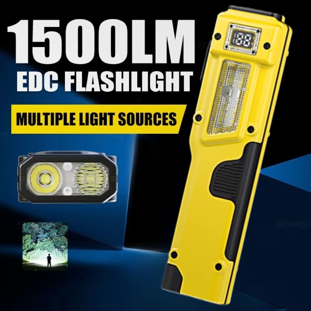 Light Switch - ไฟฉาย LED แบบชาร์จไฟได้ EDC บางเฉียบ พร้อมจอแสดงผลแบตเตอรี่