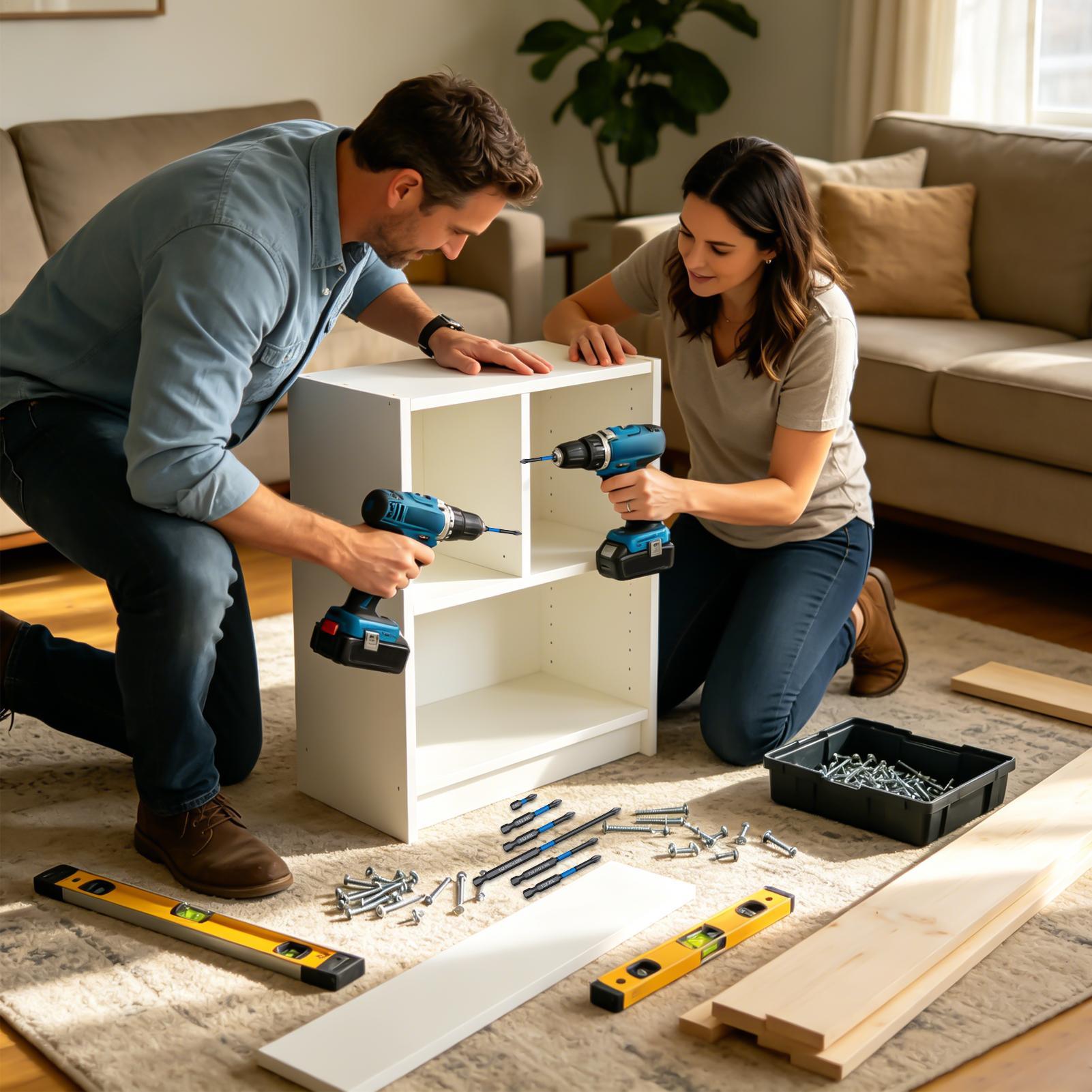Drill Bits - ชุดดอกไขควง 6 ชิ้น ชุดดอกสว่านแม่เหล็กแบบฟิลลิปส์สำหรับงานไม้ งานโลหะ และงานเจาะ