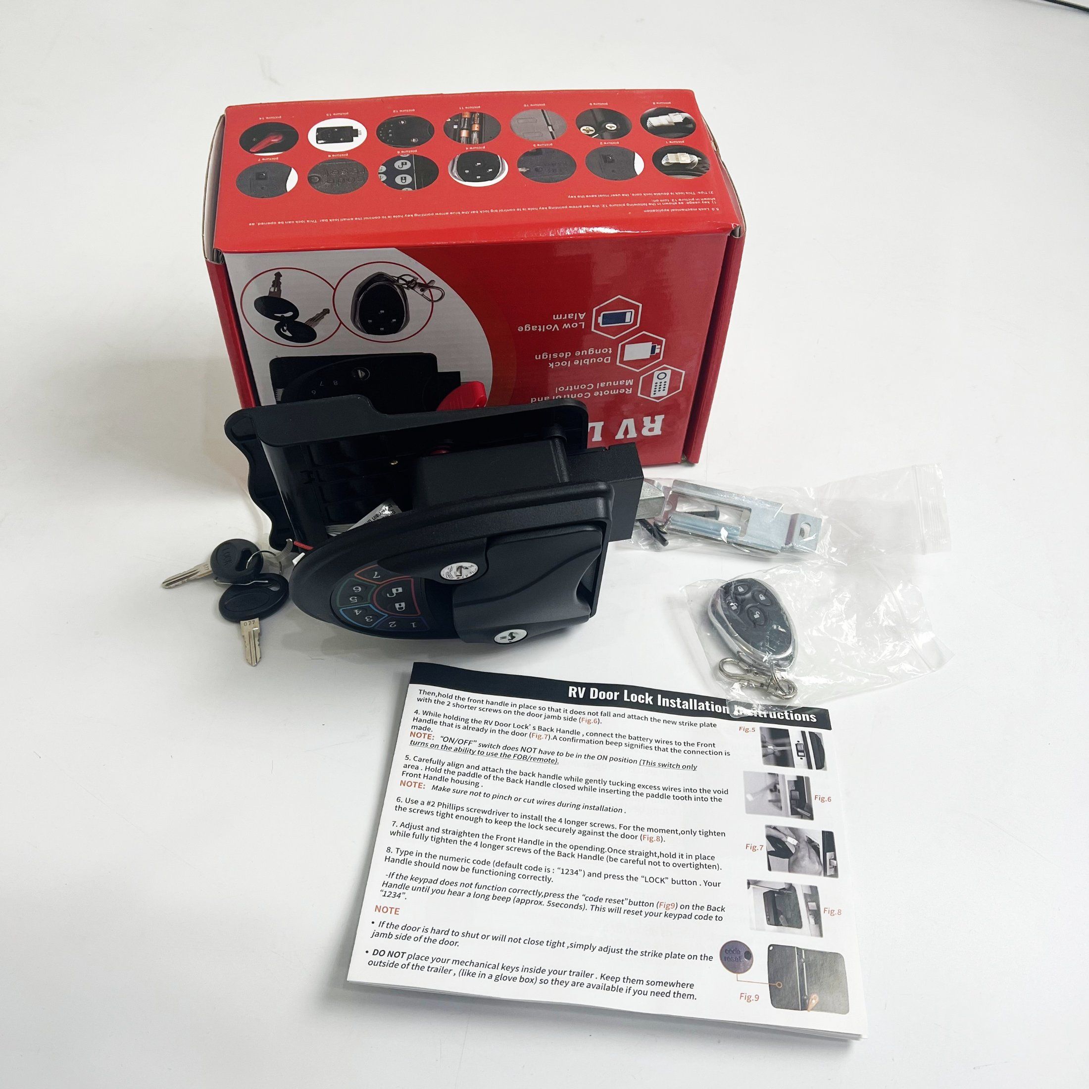 ล็อคประตูแบบมีรหัสพร้อมรีโมทคอ - Door Lock บทวิจารณ์และราคา