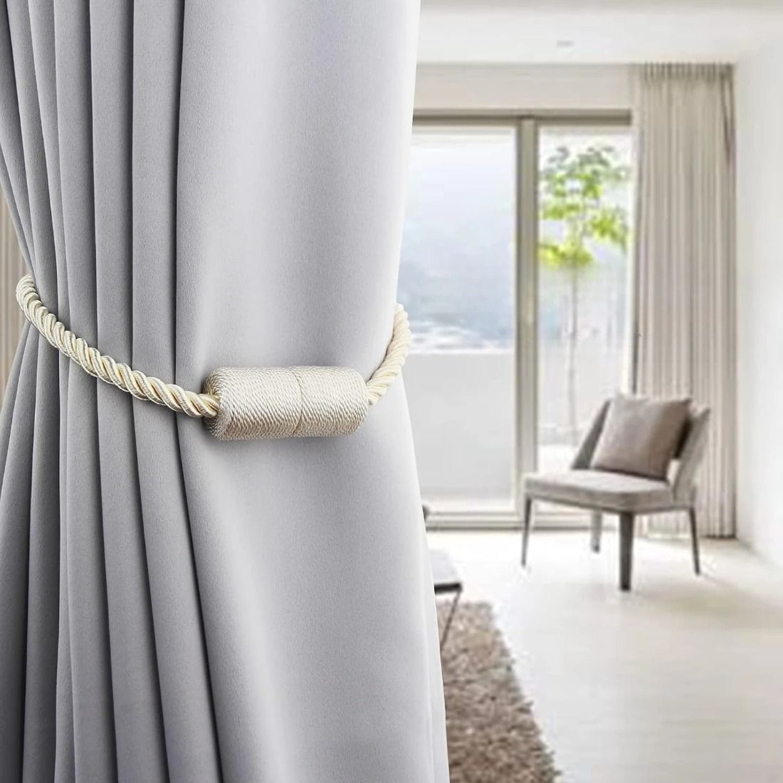 ที่รัดม่านแม่เหล็กแรงสูง 2 ชิ้ - Curtain Rods บทวิจารณ์และราคา