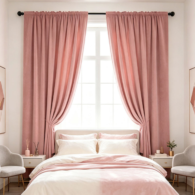 ผ้าม่านกำมะหยี่เนื้อแน่นแบบมีช - Curtain Rods บทวิจารณ์และราคา