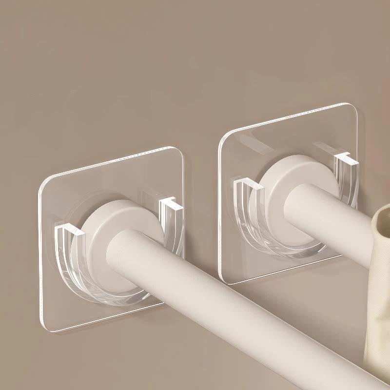 ขายึดราวม่านแบบใส 4 ชิ้น ไม่ต้ - Curtain Rods บทวิจารณ์และราคา