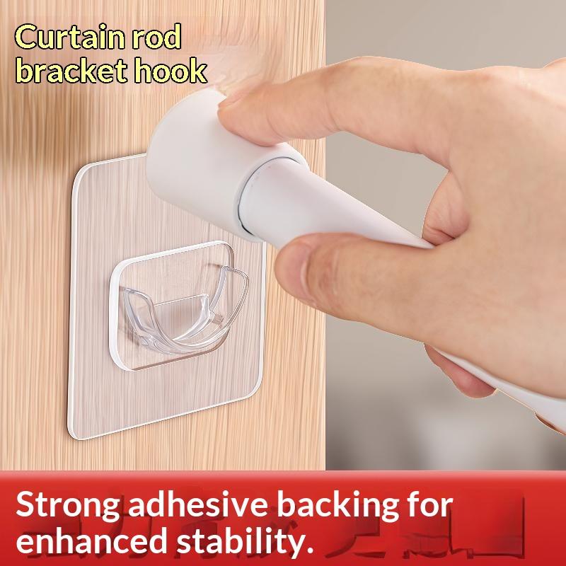 ขายึดราวม่านแบบใส 4 ชิ้น ไม่ต้ - Curtain Rods บทวิจารณ์และราคา