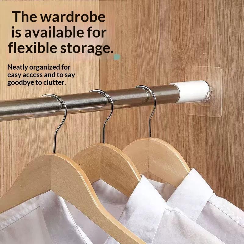 ขายึดราวม่านแบบใส 4 ชิ้น ไม่ต้ - Curtain Rods บทวิจารณ์และราคา