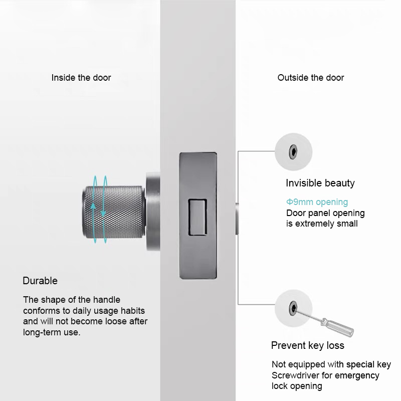 มือจับประตูไม้ทรงกลมสีทองแบบเง - Door Handle บทวิจารณ์และราคา